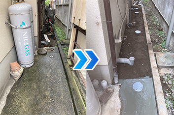 戸建の排水枡が4か所交換工事