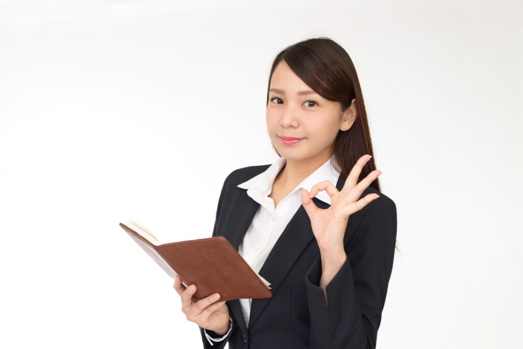 OKと示す女性