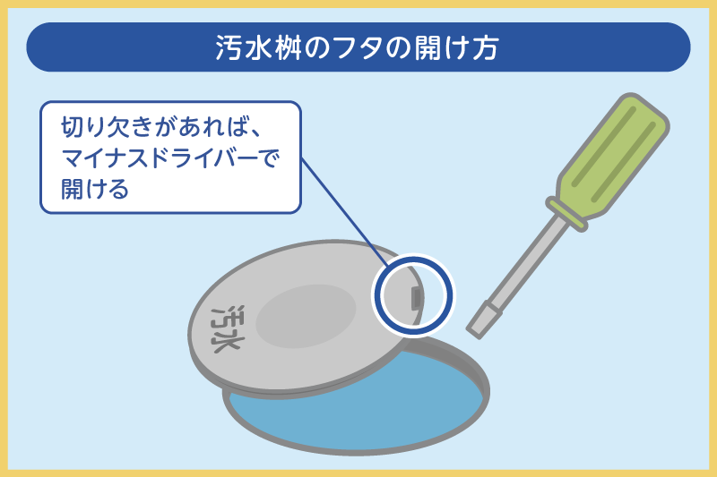 汚水桝のフタの開け方