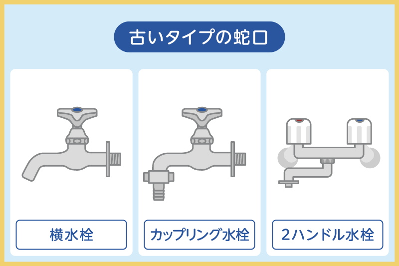 古いタイプの蛇口
